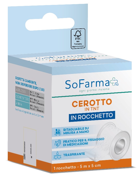 ROCCHETTO TESSUTO NON TESSUTO M 5X5 CM SOFARMAPIU' - Fontenova srl