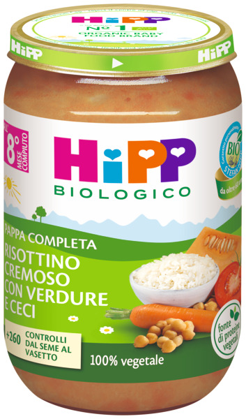 HIPP RISOTTINO CREMOSO VERDURE CECI 220 G - Fontenova srl