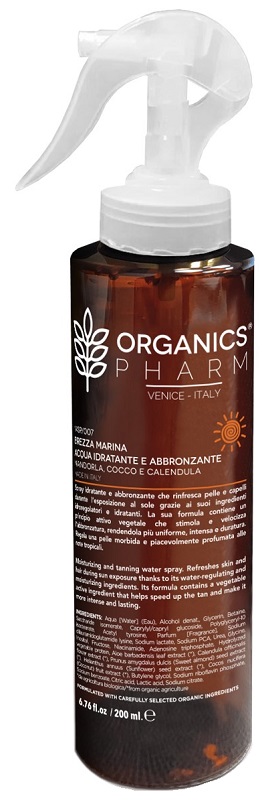 ORGANICS PHARM BREZZA MARINA ACQUA IDRATANTE E ABBRONZANTE 200 ML - Fontenova srl