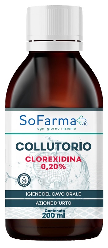 COLLUTORIO CLOREXIDINA 0,20% 200 ML SOFARMAPIU' - Fontenova srl
