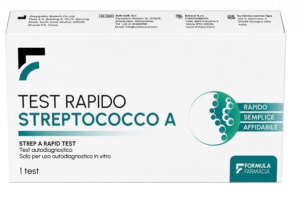TEST RAPIDO AUTODIAGNOSTICO FORMULA FARMACIA STREPTOCOCCO A - Fontenova srl
