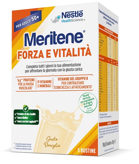 MERITENE FORZA E VITALITA' VANIGLIA 5 BUSTINE DA 30 G - Fontenova srl