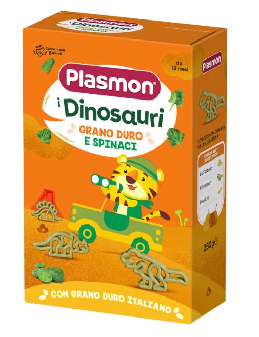 PLASMON PASTA DINOSAURI E SPINACI 250 G - Fontenova srl