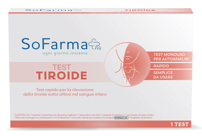 TEST AUTODIAGNOSTICO TIROIDE SOFARMAPIU' - Fontenova srl