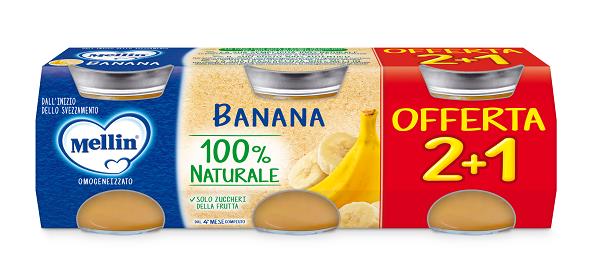 MELLIN OMOGENEIZZATO BANANA 3 PEZZI DA 100 G - Fontenova srl
