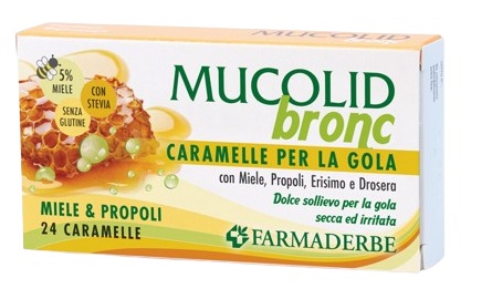 MUCOLID BRONC MIELE & PROPOLI 24 CARAMELLE - Fontenova srl