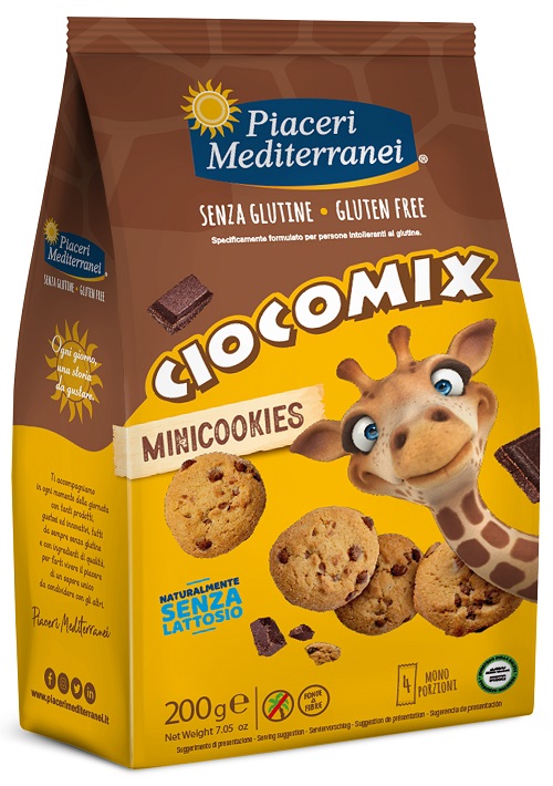 PIACERI MEDITERRANEI CIOCOMIX MINI COOKIES 4 MONOPORZIONI DA 50 G - Fontenova srl