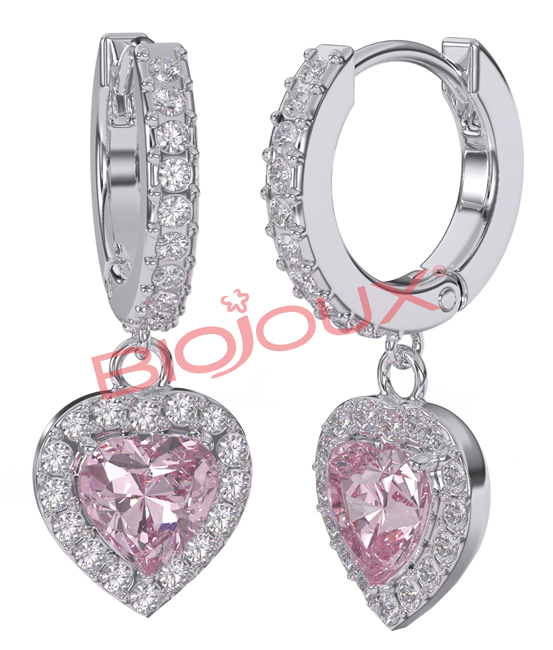 BJT314 ORECCHINI ALMA ROSE STAINLESS STEEL - Fontenova srl