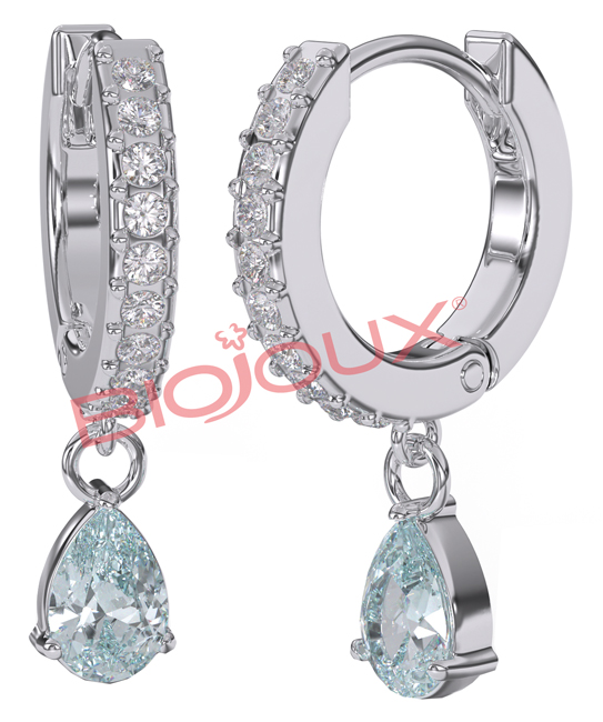 BJT318 ORECCHINI INES AQUA STAINLESS STEEL - Fontenova srl