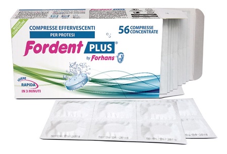 FORDENT PLUS 56 COMPRESSE CONCENTRATE PER DENTIERE E APPARECCHI ORTODONTICI - Fontenova srl