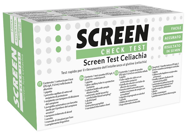 SCREEN TEST RAPIDO SCREEN TEST CELIACHIA PER RILEVAZIONE INTOLLERANZA GLUTINE 1 PEZZO - Fontenova srl