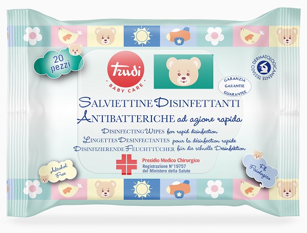 TRUDI BABY CARE SALVIETTINE DISINFETTANTI PMC 20 PEZZI - Fontenova srl