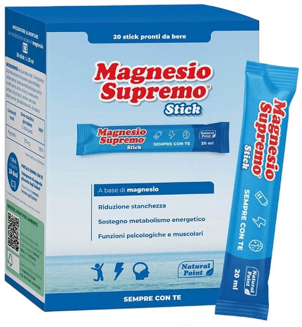 MAGNESIO SUPREMO 20 STICK DA 20 ML - Fontenova srl