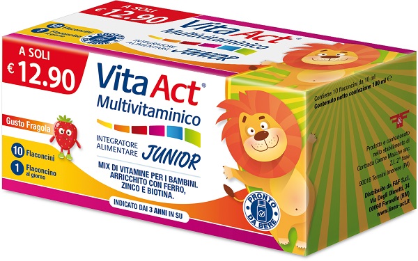 VITA ACT MULTIVITAMINICO JUNIOR 10 FIALE DA 10 ML - Fontenova srl