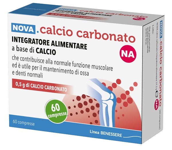 NOVA CALCIO CARBONATO NA 0,5G 60 COMPRESSE - Fontenova srl