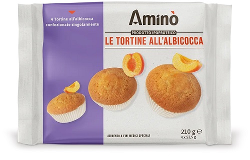 AMINO' LE TORTINE ALBICOCCA 4 PEZZI DA 52,5 G - Fontenova srl