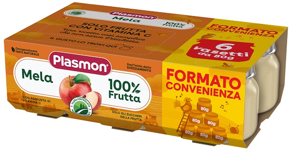 PLASMON OMOGENEIZZATO MELA 6X80 G - Fontenova srl