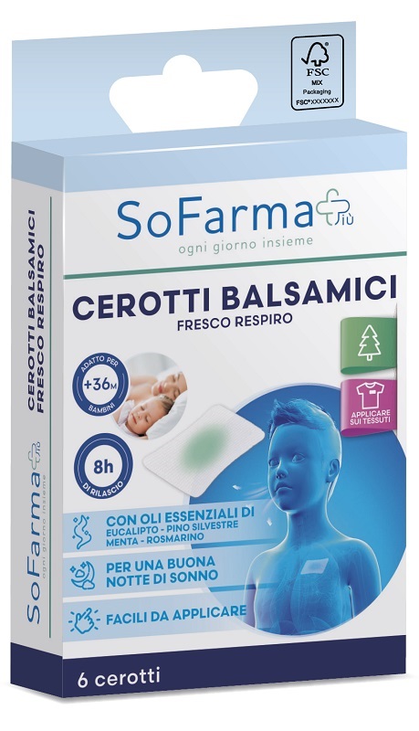CEROTTO BALSAMICO FRESCO RESPIRO 6 PEZZI SOFARMAPIU' - Fontenova srl
