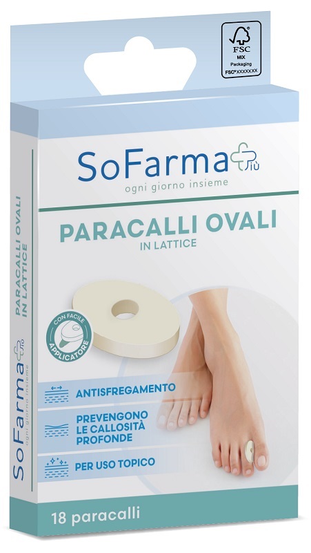 CEROTTO PARACALLO OVALE 2,8 X 1, 8 CM 18 PEZZI SOFARMAPIU' - Fontenova srl