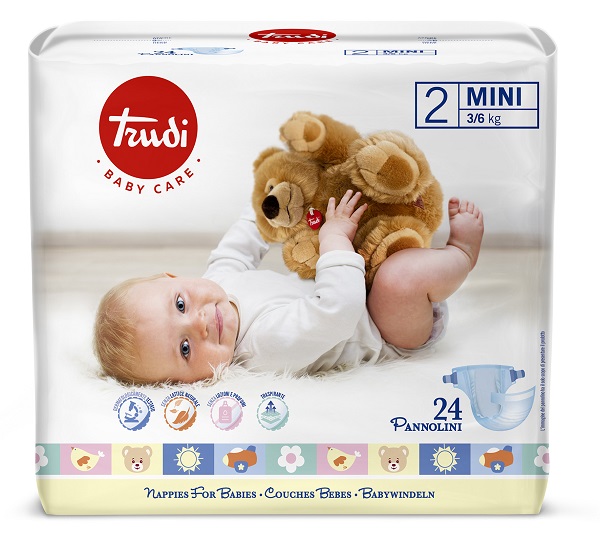 TRUDI BABY CARE PANNOLINI MINI 3/6 KG 24 PEZZI - Fontenova srl