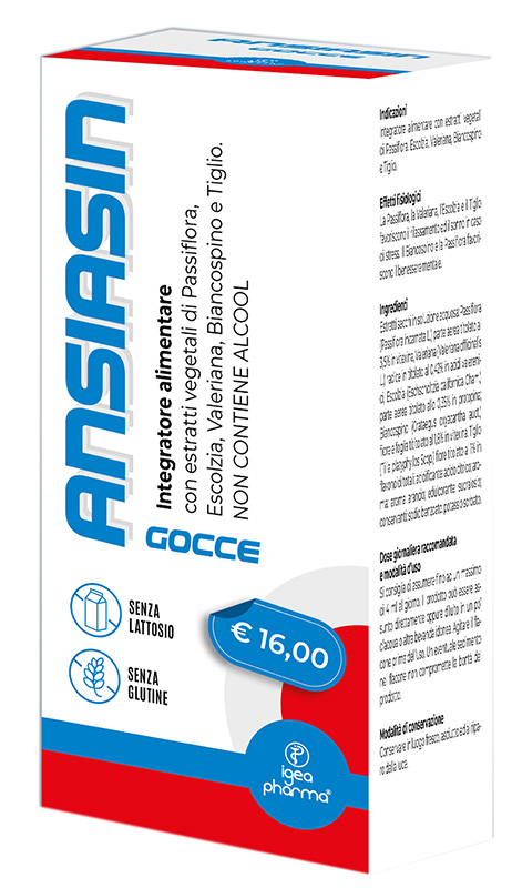 ANSIASIN GOCCE 30 ML SENZA LATTOSIO SENZA GLUTINE NON CONTIENE ALCOOL - Fontenova srl