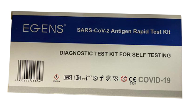 TEST ANTIGENICO RAPIDO COVID-19 EGENS AUTODIAGNOSTICO DETERMINAZIONE QUALITATIVA ANTIGENI SARS-COV-2 IN TAMPONI NASALI MEDIANTE IMMUNOCROMATOGRAFIA - Fontenova srl