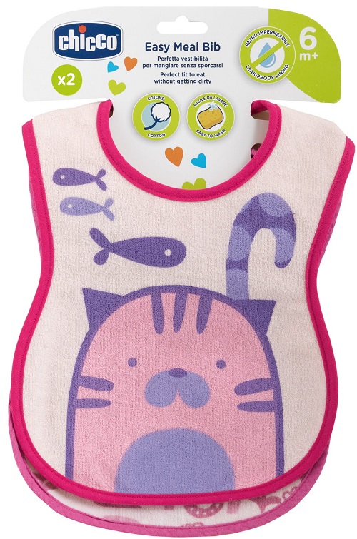 CHICCO BAVAGLINE 6M+ ROSA 2 PEZZI - Fontenova srl