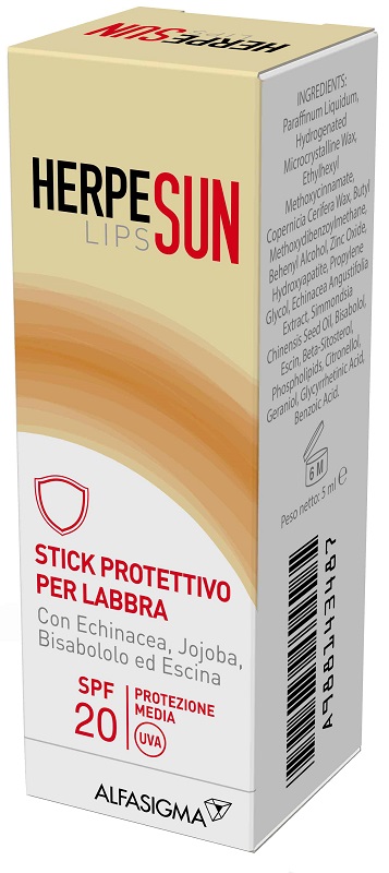HERPESUN LIP STICK LABBRA SPF 20 5 ML - Fontenova srl