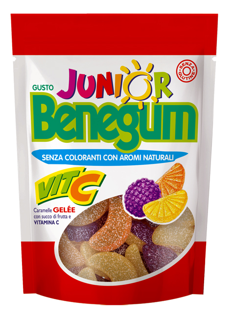 BENEGUM JUNIOR VITA C CARAMELLE GELE' CON SUCCO DI FRUTTA E VITAMINA C 90 G - Fontenova srl