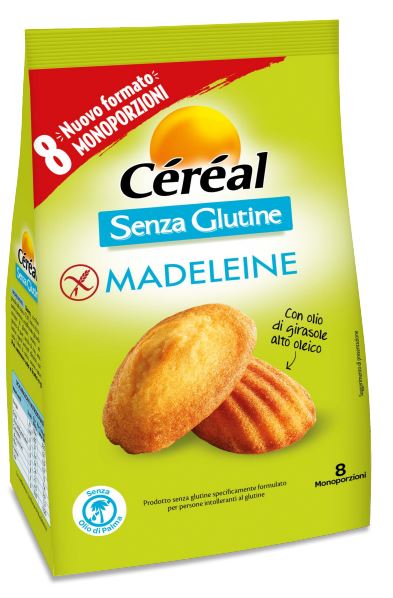 CEREAL MADELEINE SENZA GLUTINE 8 PEZZI DA 28,5 G - Fontenova srl