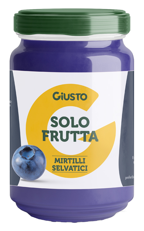 GIUSTO SOLO FRUTTA CONFETTURA MIRTILLI SELVATICI 220 G - Fontenova srl