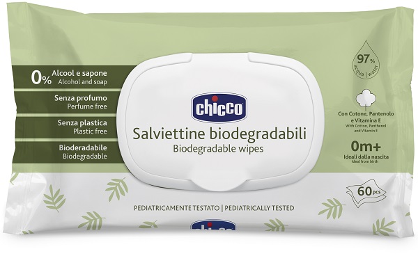 CHICCO SALVIETTE BIO 60 PEZZI PLAQUE - Fontenova srl