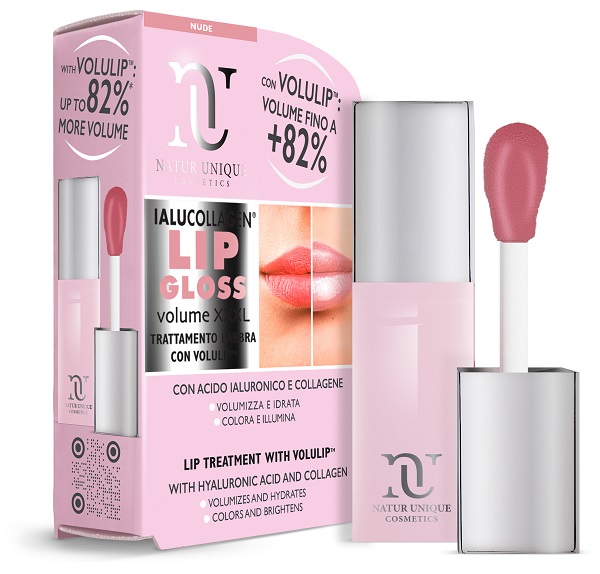 NATUR UNIQUE IALUCOLLAGEN LIP GLOSS VOLUME XXXL NUDE 8 ML - Fontenova srl