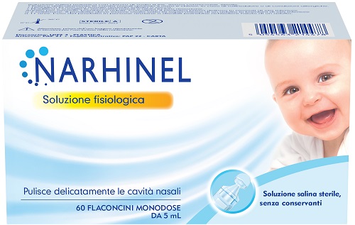 SOLUZIONE FISIOLOGICA PER ASPIRATORE NASALE NARHINEL 60 FLACONCINI DA 5 ML - Fontenova srl