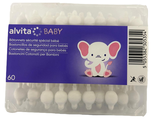 ALVITA BABY BASTONCINI COTONATI 60 PEZZI - Fontenova srl