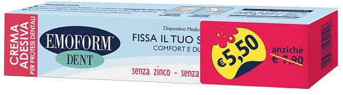 CREMA ADESIVA EMOFORM DENT PER PROTESI DENTALE 45 G TAGLIO PREZZO - Fontenova srl