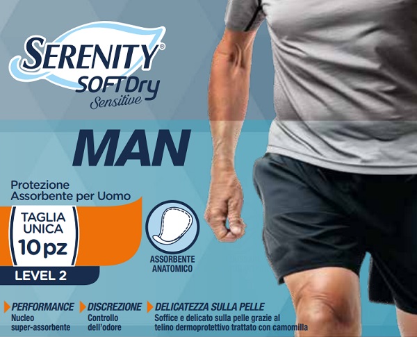 PANNOLINO SERENITY MAN SENSITIVE LEVEL 2 10 PEZZI - Fontenova srl