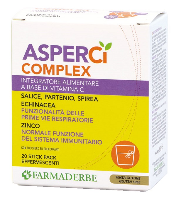 ASPER CI COMPLEX 20 STICK PACK EFFERVESCENTI 4,4 G - Fontenova srl
