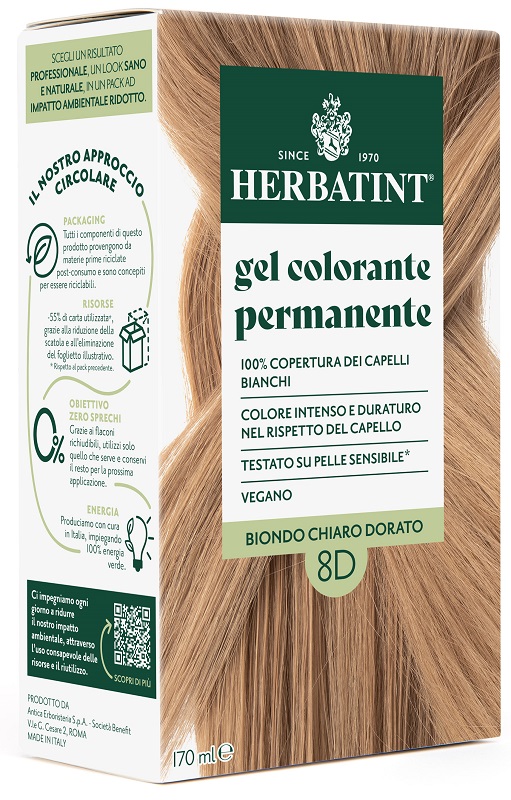 HERBATINT 8D BIONDO CHIARO DORATO 170 ML - Fontenova srl