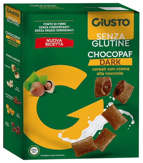 GIUSTO SENZA GLUTINE CHOCOPAF DARK 250 G - Fontenova srl