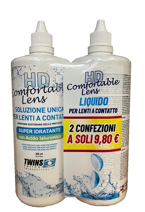 SOLUZIONE UNICA HD COMFORTABLE LENS PACK DOPPIO 360 ML - Fontenova srl