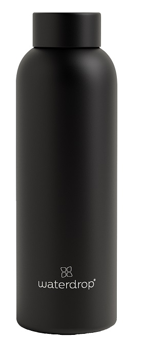 WATERDROP BOTTIGLIA ACCIAIO BLACK MATT 600 ML - Fontenova srl