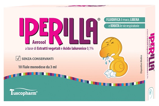 AEROSOL IPERILLA 10 FIALE MONODOSE DA 3 ML A BASE DI ESTRATTI VEGETALI E ACIDO IALURONICO 0,1% - Fontenova srl