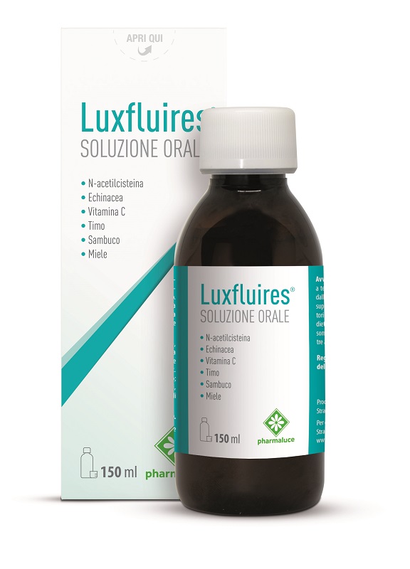 LUXFLUIRES SOLUZIONE ORALE 150 ML SENZA GLUTINE NATURALMENTE PRIVO DI LATTOSIO - Fontenova srl