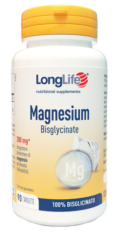 LONGLIFE MAGNESIUM BISGLYCINATE 90 TAVOLETTE SENZA GLUTINE - Fontenova srl