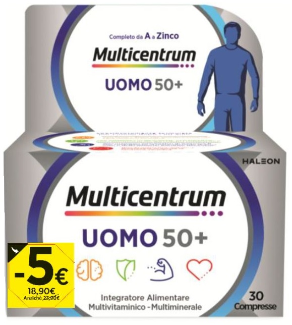 MULTICENTRUM UOMO 50+ 30 COMPRESSE PROMO 2026 - Fontenova srl