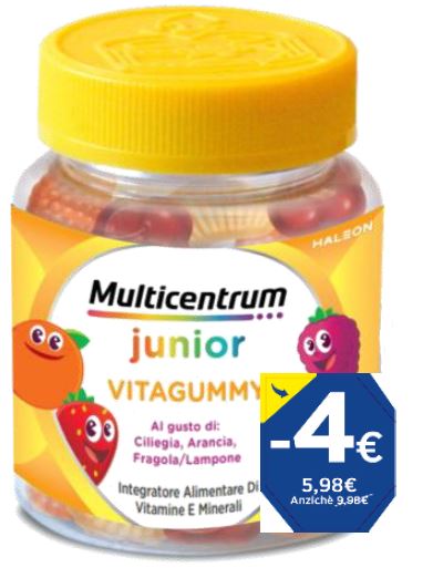 MULTICENTRUM VITAGUMMY 30 CARAMELLE GOMMOSE PROMO 2026 - Fontenova srl