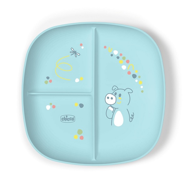 CHICCO PIATTO PORZIONATO AZZURRO 12M+ - Fontenova srl
