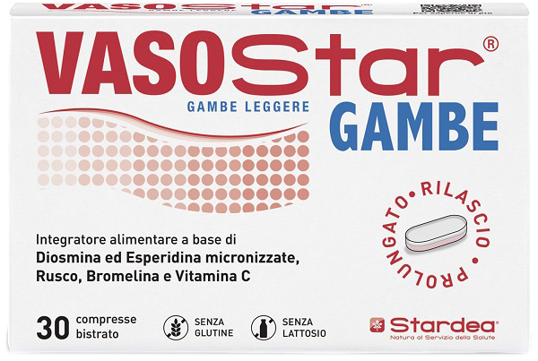 VASOSTAR GAMBE 30 COMPRESSE BISTRATO SENZA GLUTINE SENZA LATTOSIO - Fontenova srl